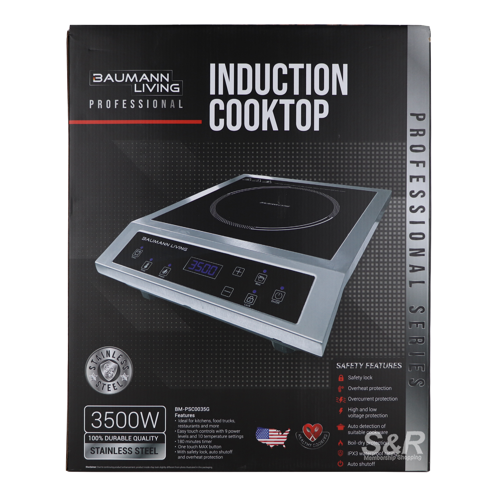 Baumann Living Professional Induction Cooktop BM-PSC0035G